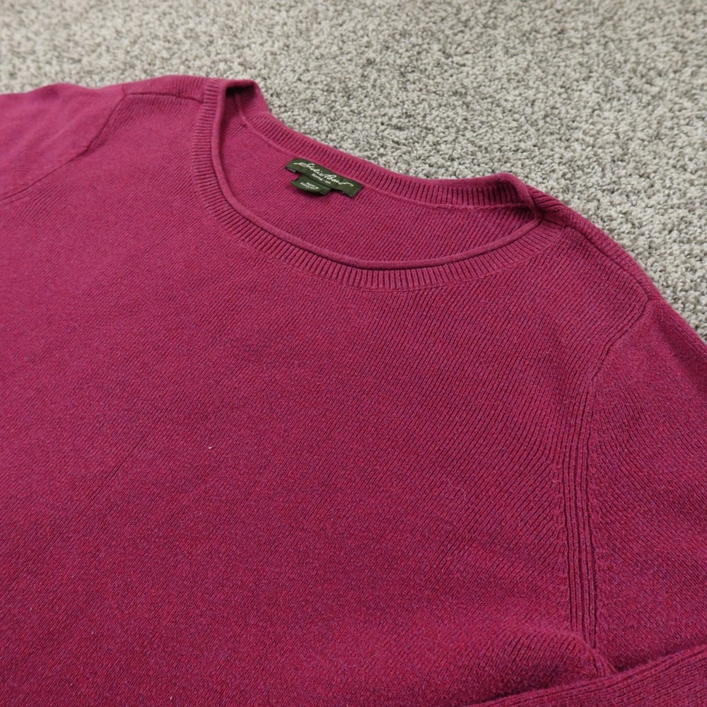 Eddie Bauer Sweater Womens XL Purple Red Rollneck Knit Pullover Outdoor Hiking